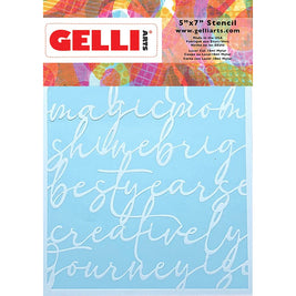 Gelli Arts - Script Stencil 12,7 x 17,8 cm