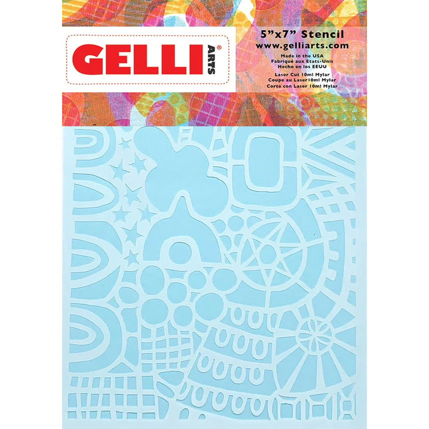Gelli Arts - Wonderland Stencil 12,7 x 17,8 cm