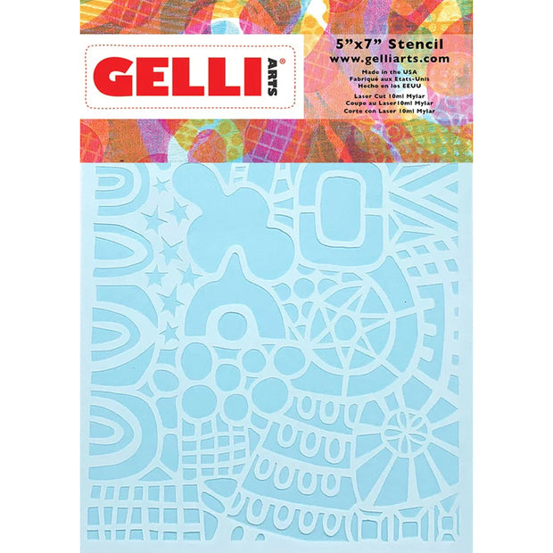 Gelli Arts - Wonderland Stencil 12,7 x 17,8 cm