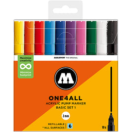 Molotow - One4All 2mm Marker Basis Set 1 met 10 Markers