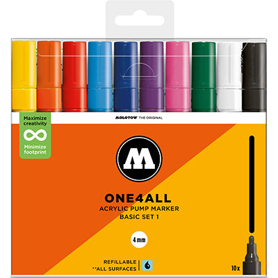 Molotow - One4All 4mm Marker Basis Set 1 met 10 Markers