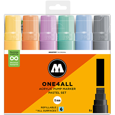 Molotow - One4All 15mm Marker Pastel Set met 6 Markers