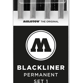 Molotow - Blackliner Set met 4 S diktes Blackliners (0.05-0.1-0.2-0.4mm)