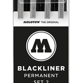 Molotow - Blackliner Set met 4 diktes Blackliners (0.3-0.5-0.7-1.0mm)
