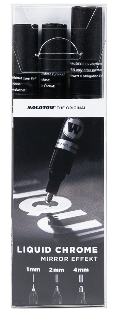 Molotow - Liquid Chrome Marker Set met 3 diktes