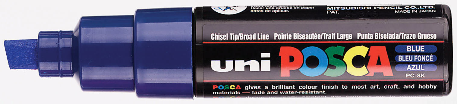 Posca Verfmarker Breed en schijn - 8 MM - PC-8K