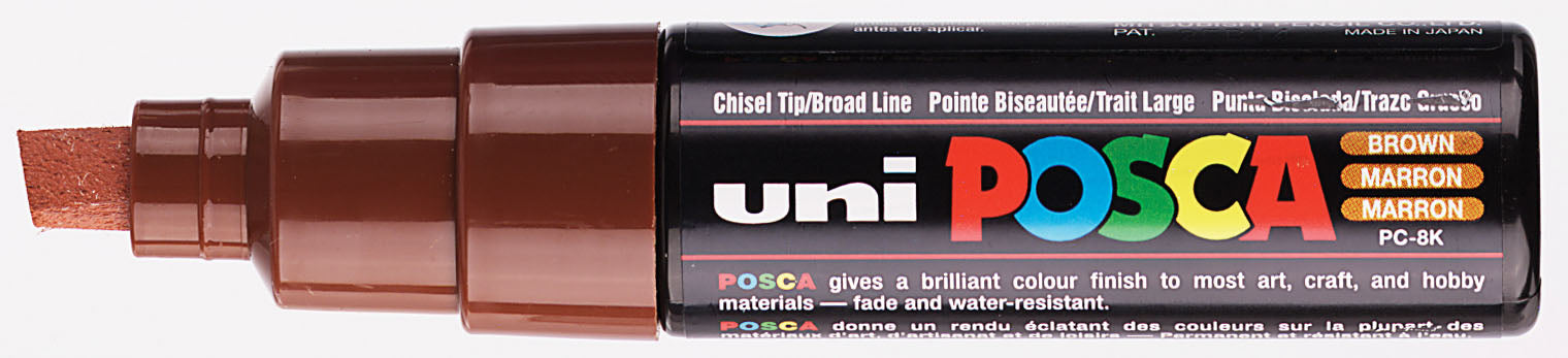 Posca Verfmarker Breed en schijn - 8 MM - PC-8K