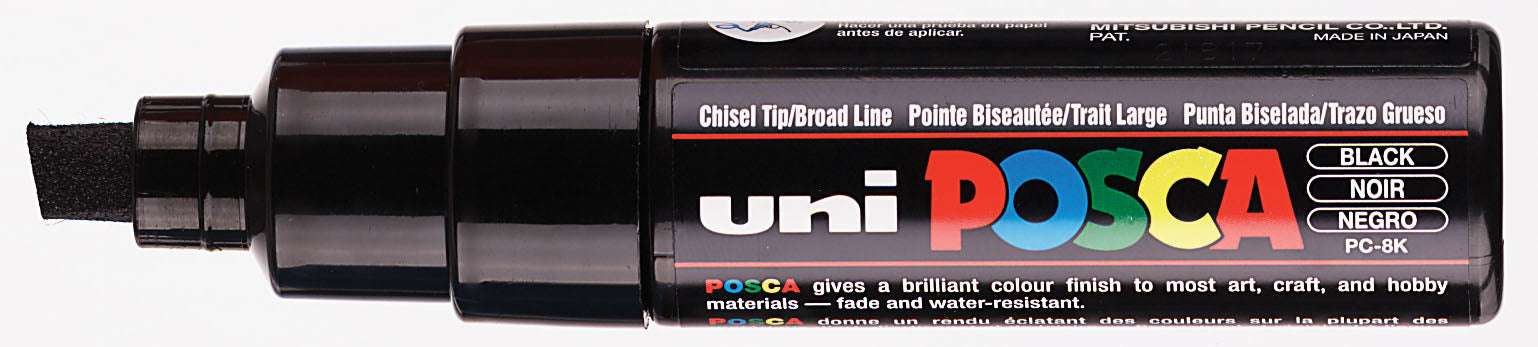 Posca Verfmarker Breed en schijn - 8 MM - PC-8K