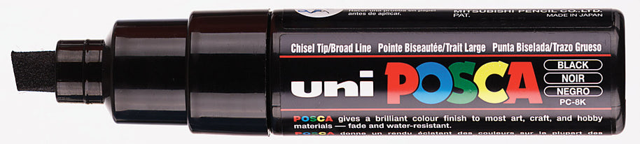 Posca Verfmarker Breed en schijn - 8 MM - PC-8K