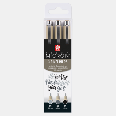 Sakura Pigma Micron Etui 3 Fineliners Zwart 02-04-08