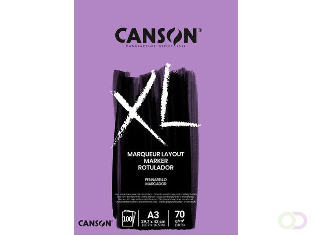 Canson XL marker schetsblok 70 g