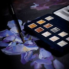 Van Gogh Aquarelverf pocket box Specialty Colours met 12 kleuren in halve Napjes